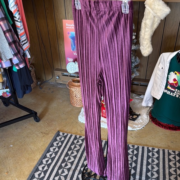 Velvet by Wild Fable Purple Velvet Pants - Picture 3 of 3